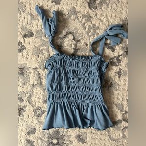 Blue crop top
